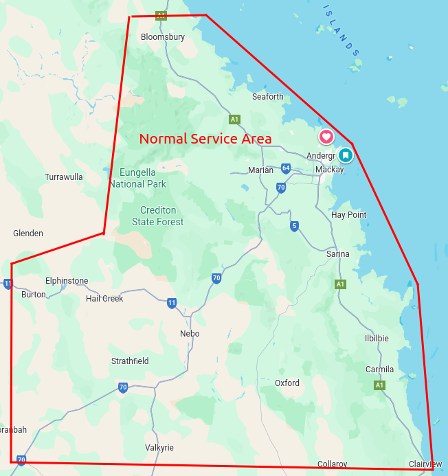 Service Coverage Area Map